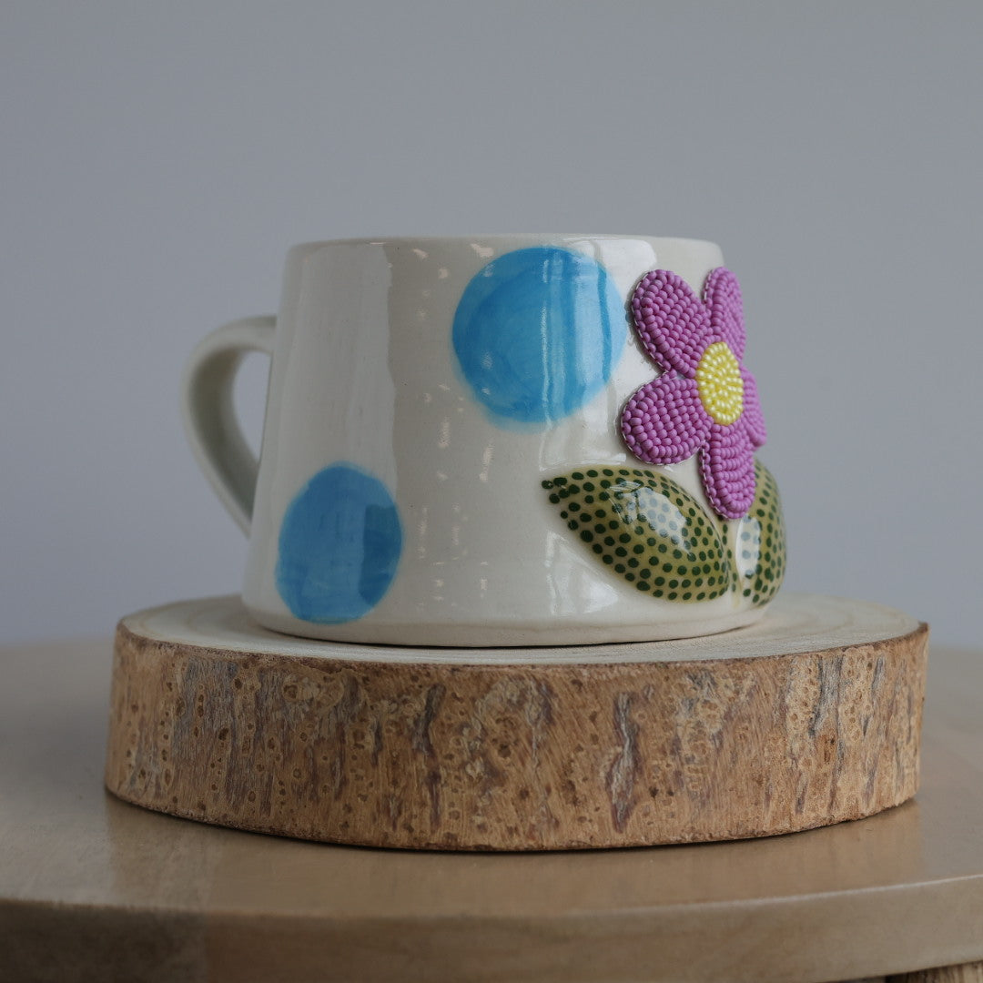 Mino Ode Designs Flower Beaded Mug