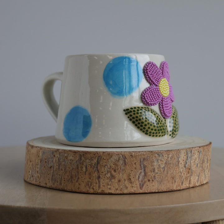 Mino Ode Designs Flower Beaded Mug