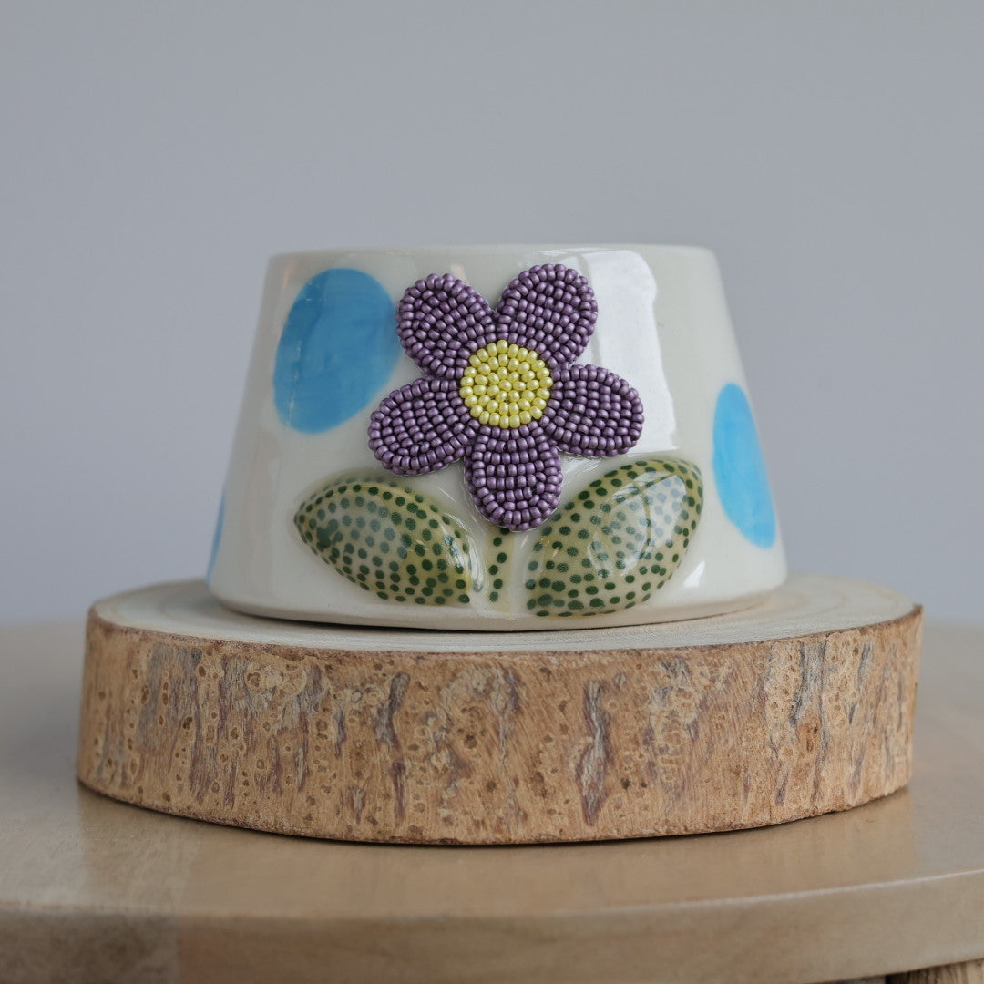 Mino Ode Designs Flower Beaded Mug