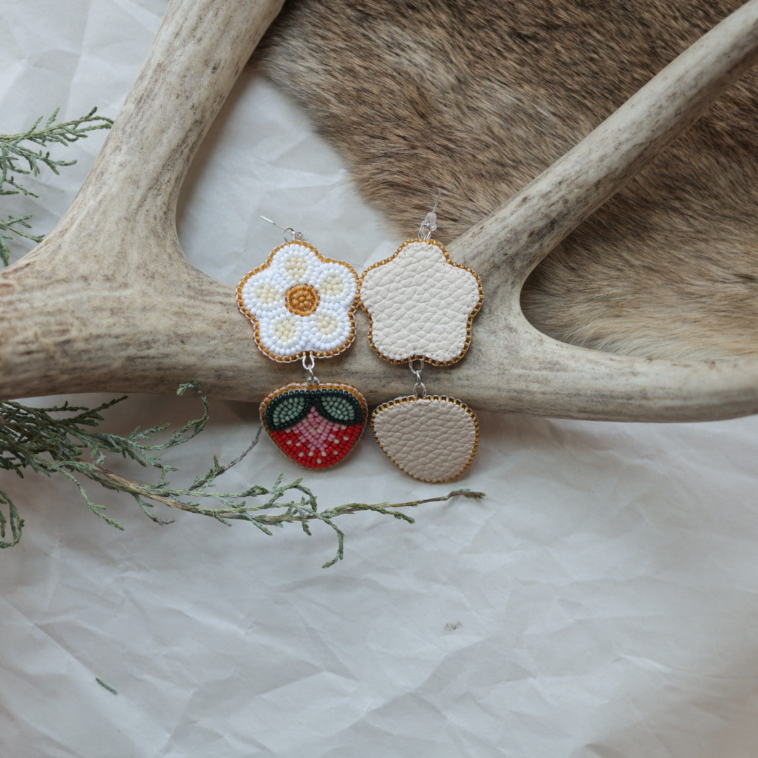 Keegan W. Tiered Strawberry Earrings