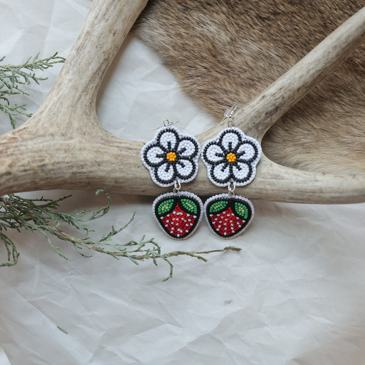 Keegan W. Tiered Strawberry Earrings