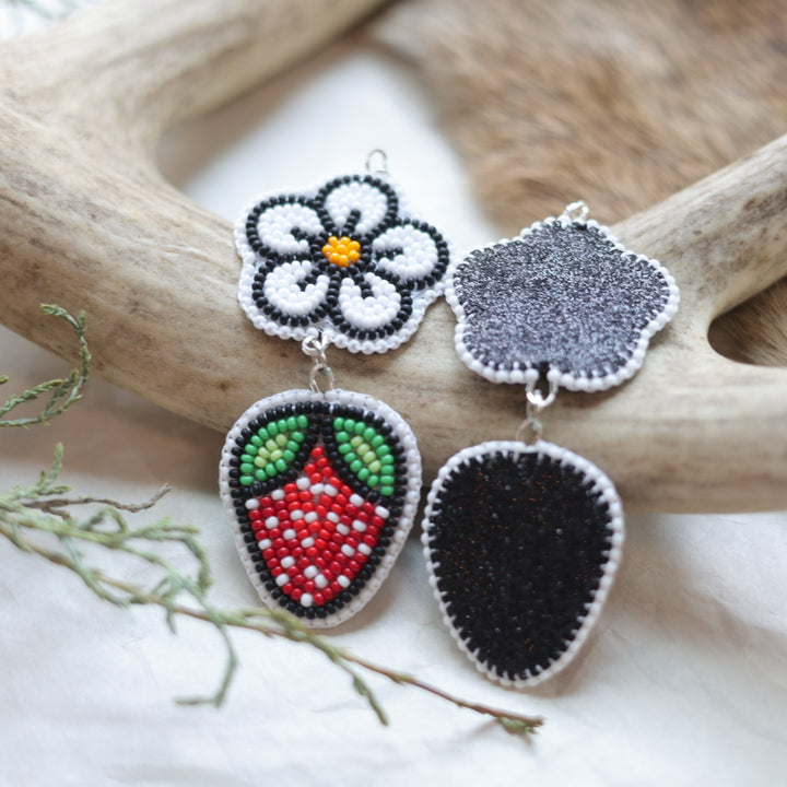 Keegan W. Tiered Strawberry Earrings