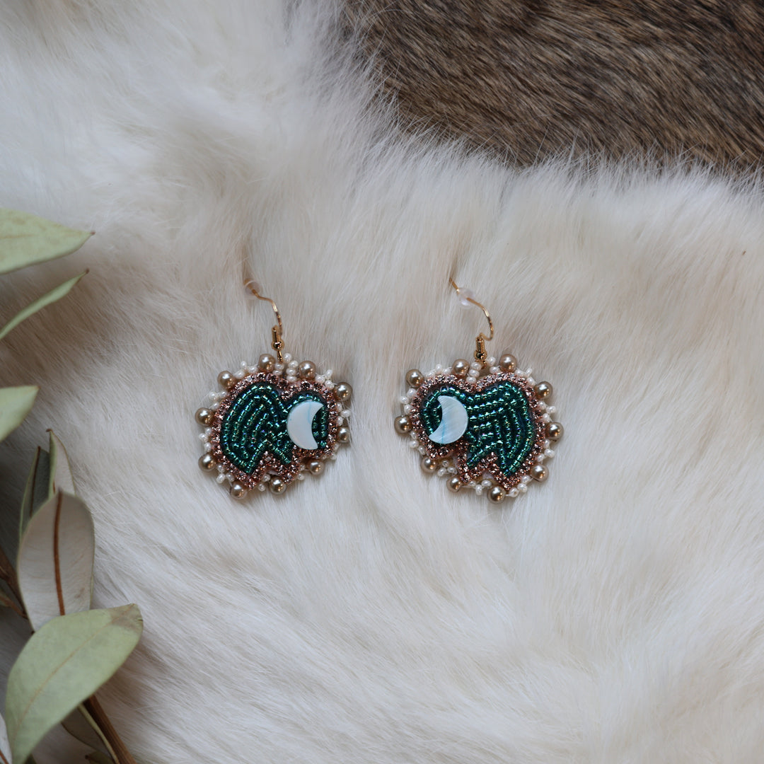 Pieces of Work by Mercedes Mini Bison Beaded Earrings