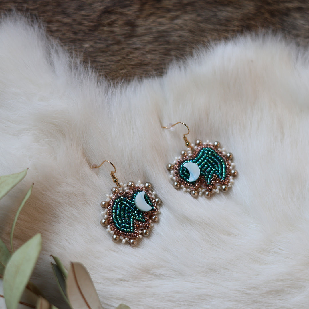 Pieces of Work by Mercedes Mini Bison Beaded Earrings