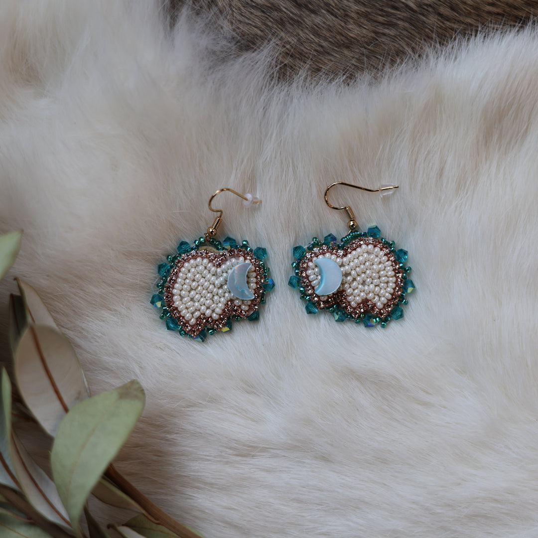 Pieces of Work by Mercedes Mini Bison Beaded Earrings