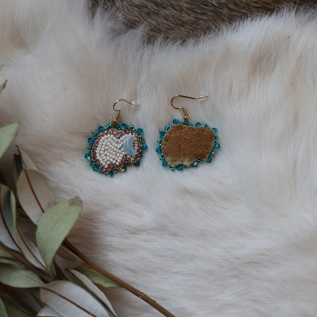 Pieces of Work by Mercedes Mini Bison Beaded Earrings