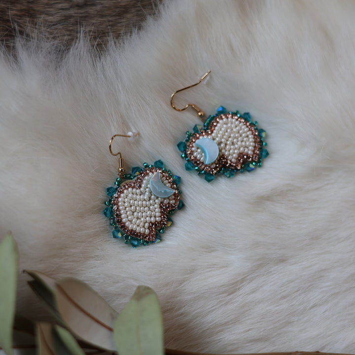 Pieces of Work by Mercedes Mini Bison Beaded Earrings