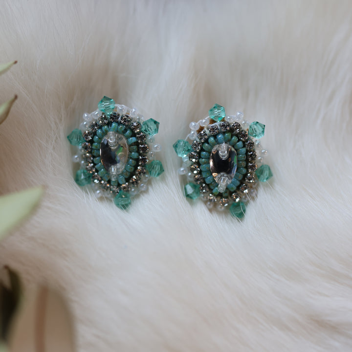 Pieces of Work by Mercedes G. Mini Teardrop Gem Studs