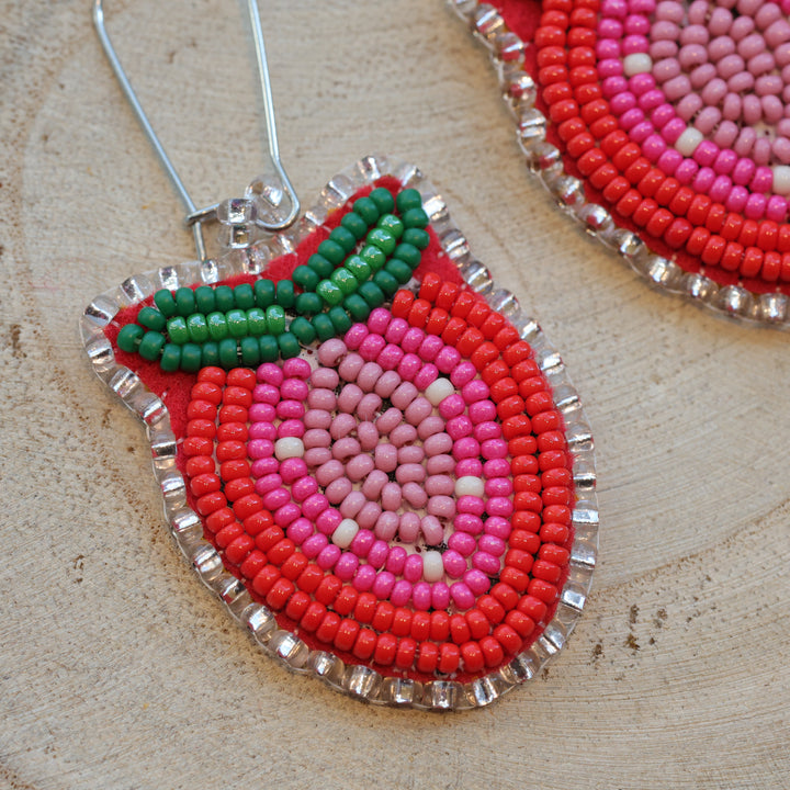 Karahkwa Jewelry Beaded Strawberry Earrings