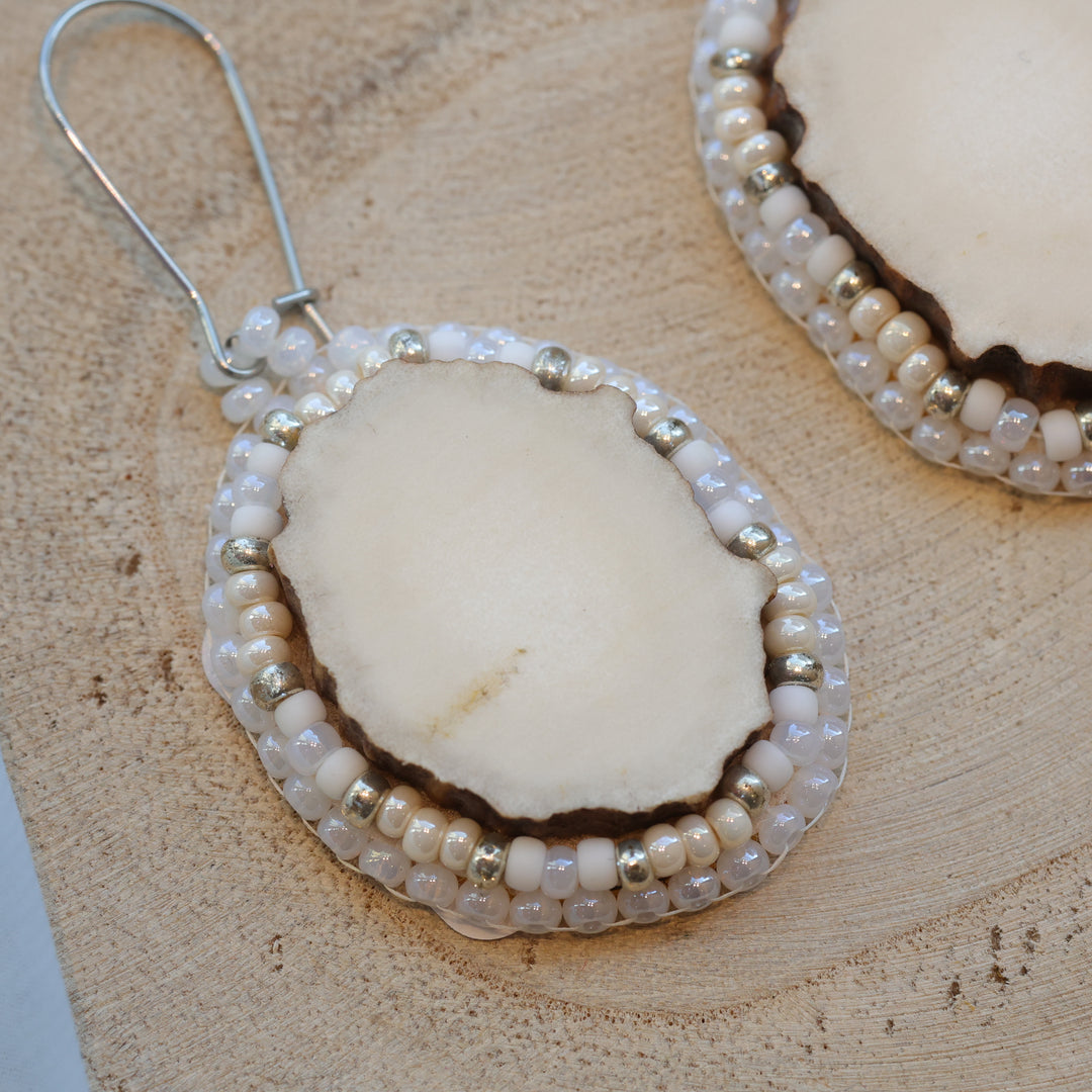 Karahkwa Jewelry Moose Antler Earrings