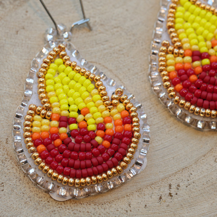 Karahkwa Jewelry Sacred Fire Beaded Earrings