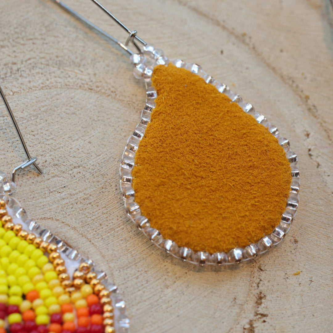 Karahkwa Jewelry Sacred Fire Beaded Earrings