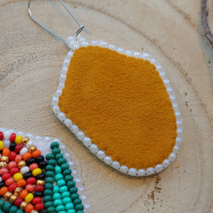 Karahkwa Jewelry Three Sisters Corn Beaded Earrings