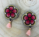 Keegan W 24kt Floral Earrings