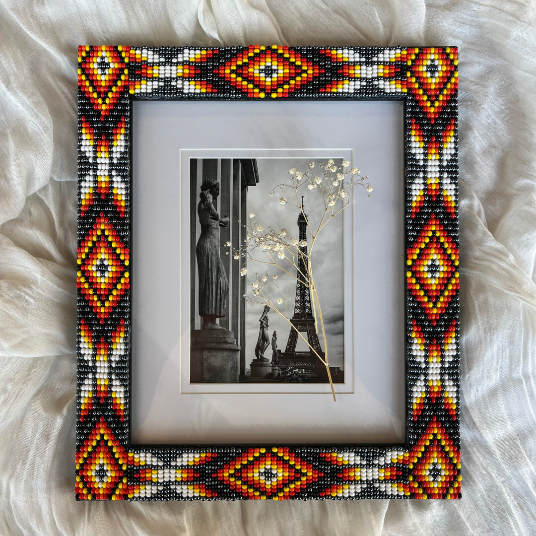 Beaded Frames By Elsie Gunmetal Beaded Frames