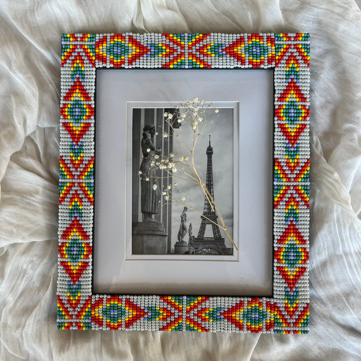 Beaded Frames By Elsie 8"x10" Rainbow Beaded Frame