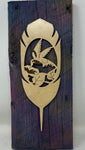 3R Innovative Imaging Feather Plaque on Refurbished Wood