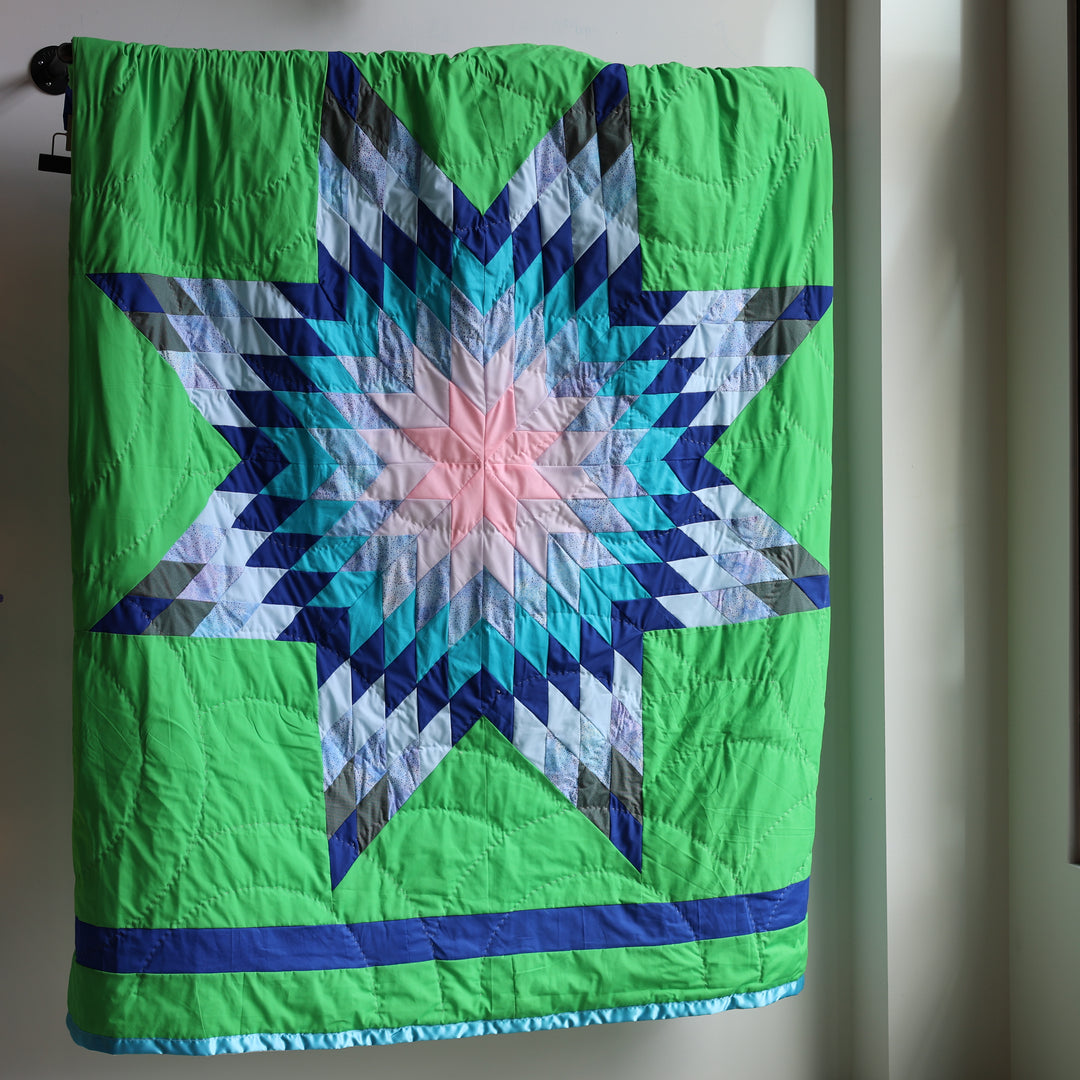 Kishey A. Green Star Blanket
