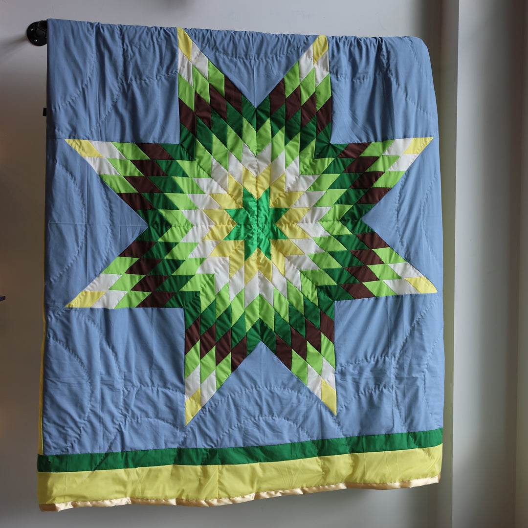 Kishey A. Green Star Blanket