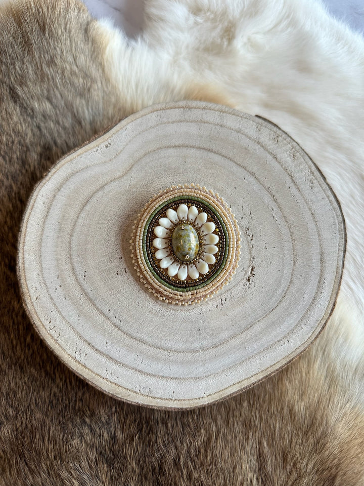 Beth Rose Designs Elk Tooth Hybrid Brooches