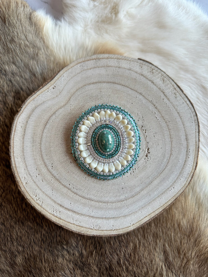 Beth Rose Designs Elk Tooth Hybrid Brooches