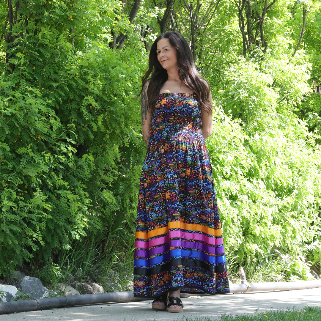 Phoenyx Designs Rainbow Floral Ribbon Sundress