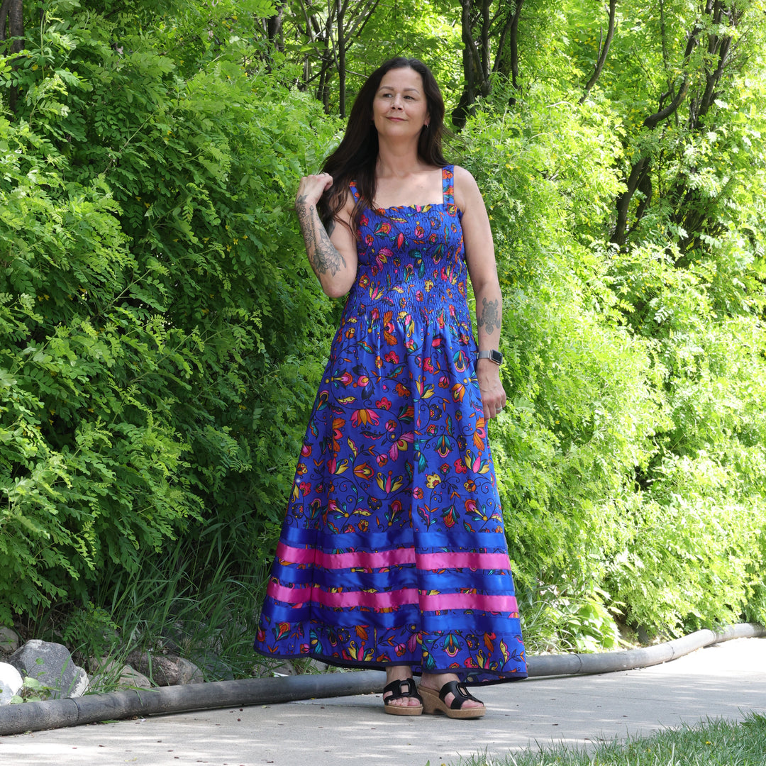 Phoenyx Designs Royal Blue Floral Ribbon Sundress