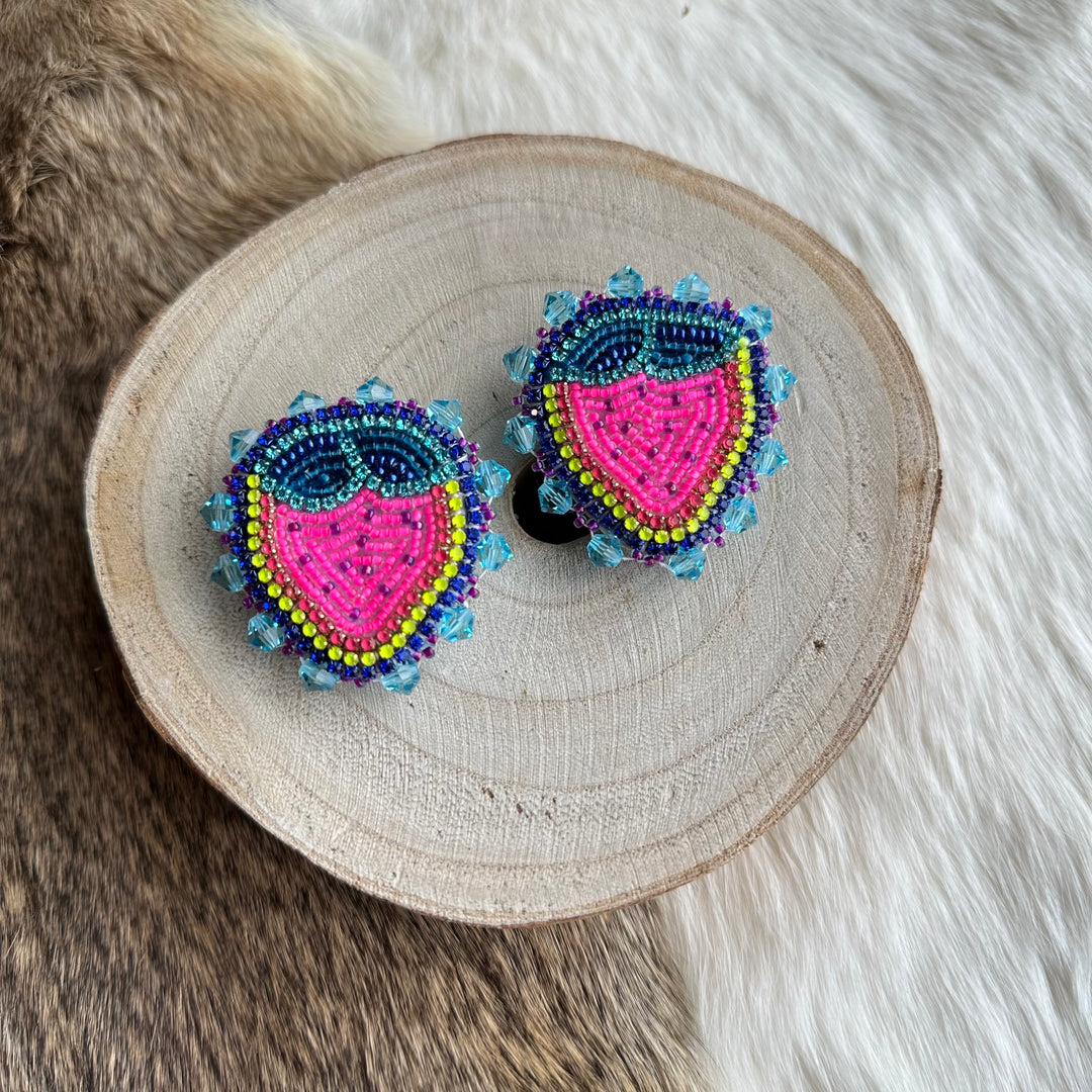 Mercedes G. Neon Medallion & Earring Sets