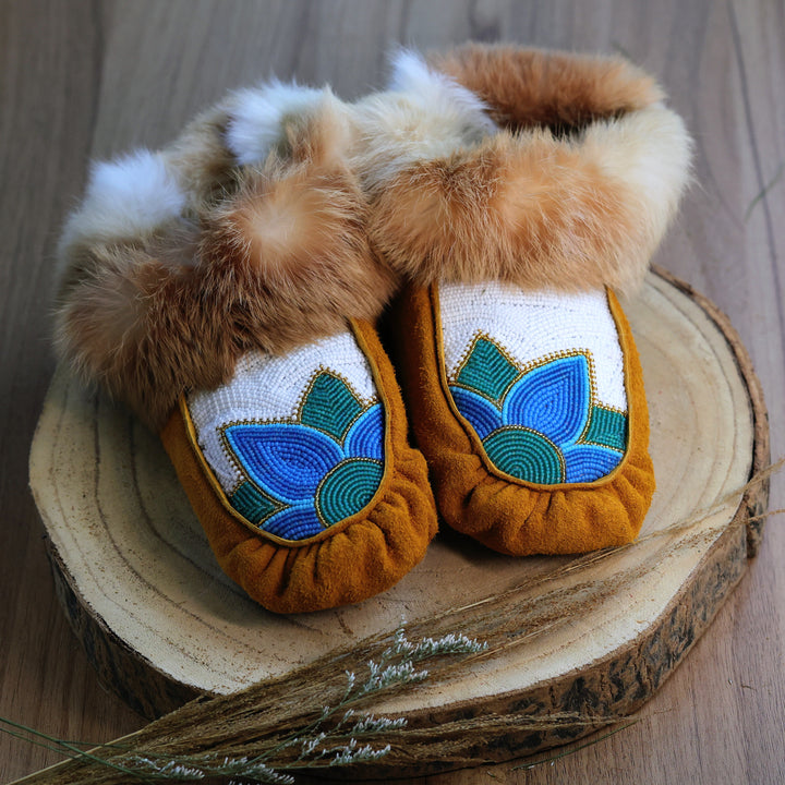 Moccasin Mama Floral Beaded Moccasins