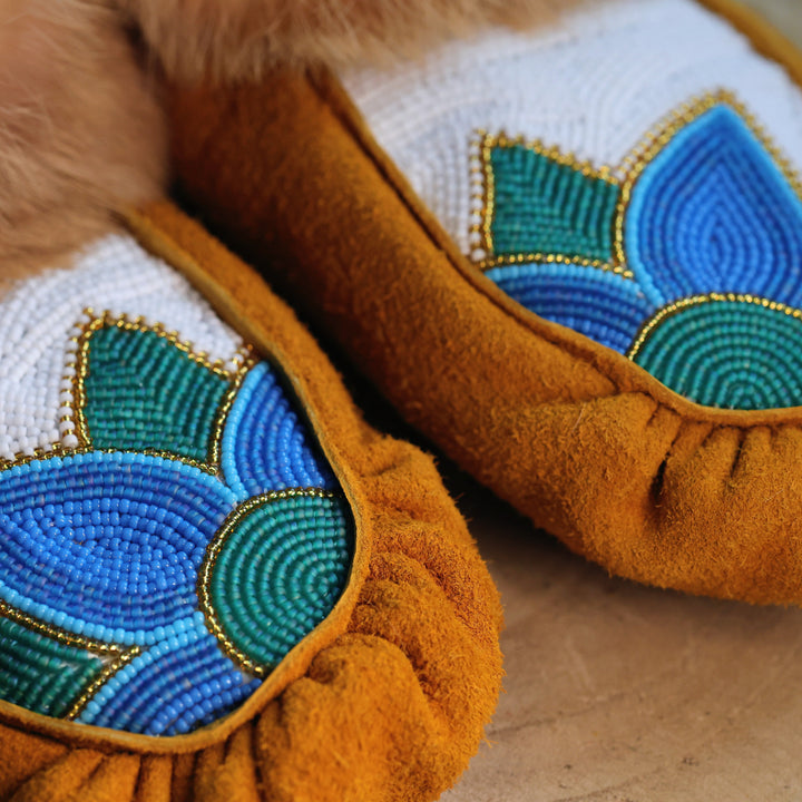 Moccasin Mama Floral Beaded Moccasins