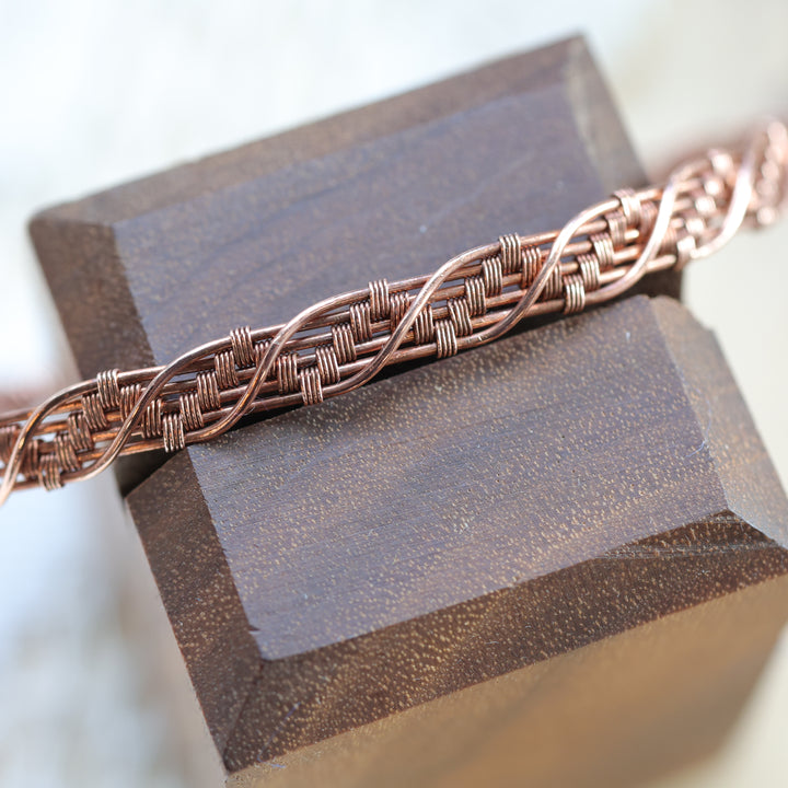 3 Sisters Gemstones Copper Cuff Bracelet