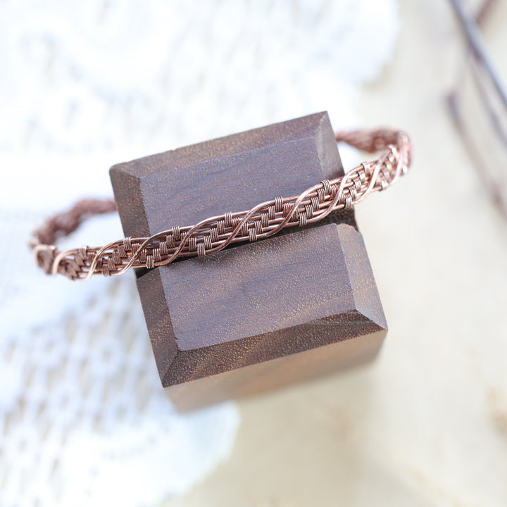3 Sisters Gemstones Copper Cuff Bracelet
