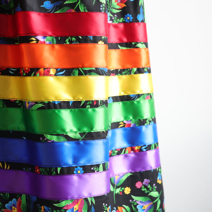 Phoenyx Designs Rainbow Floral Ribbon Skirt