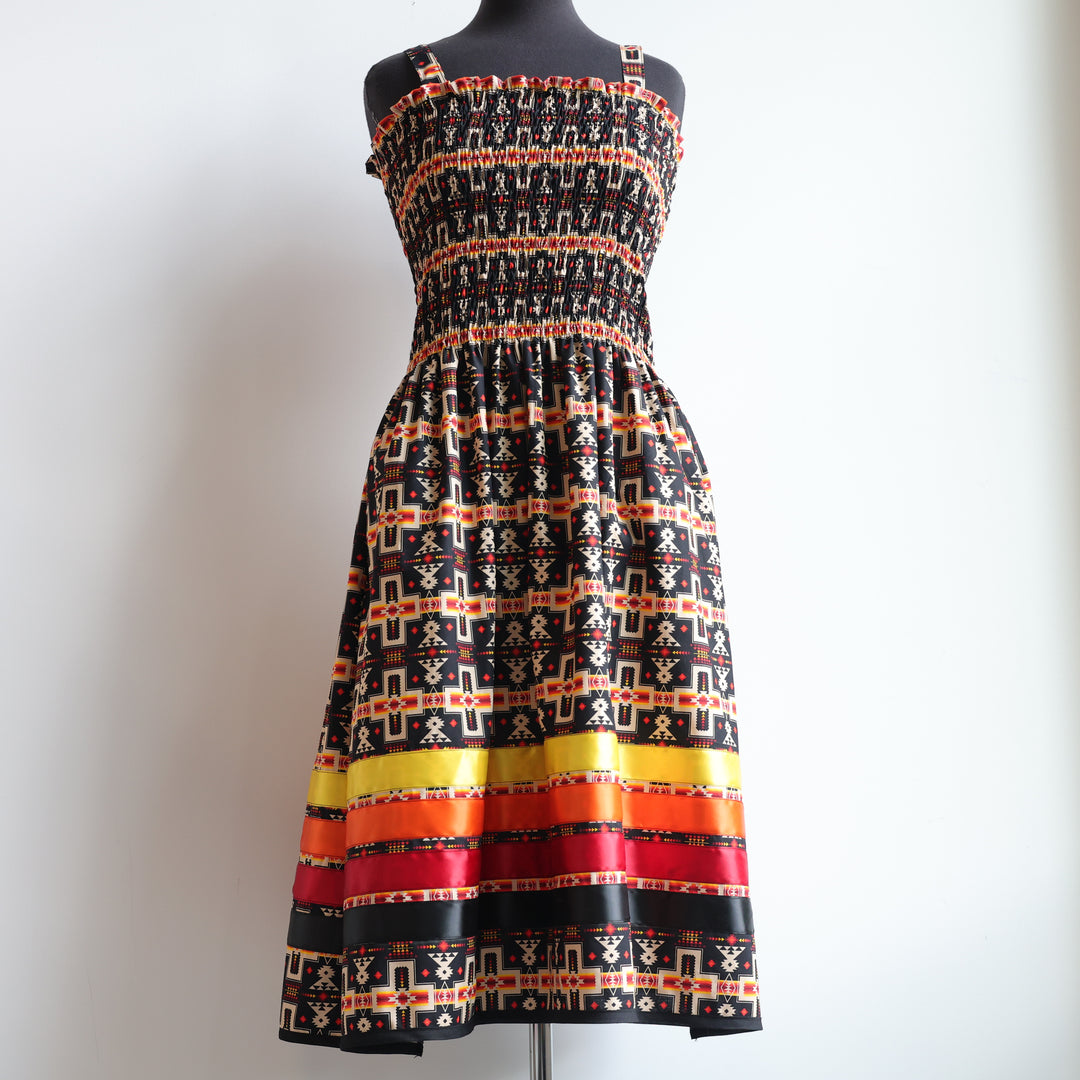 Phoenyx Designs Black Geometric Ribbon Sundress