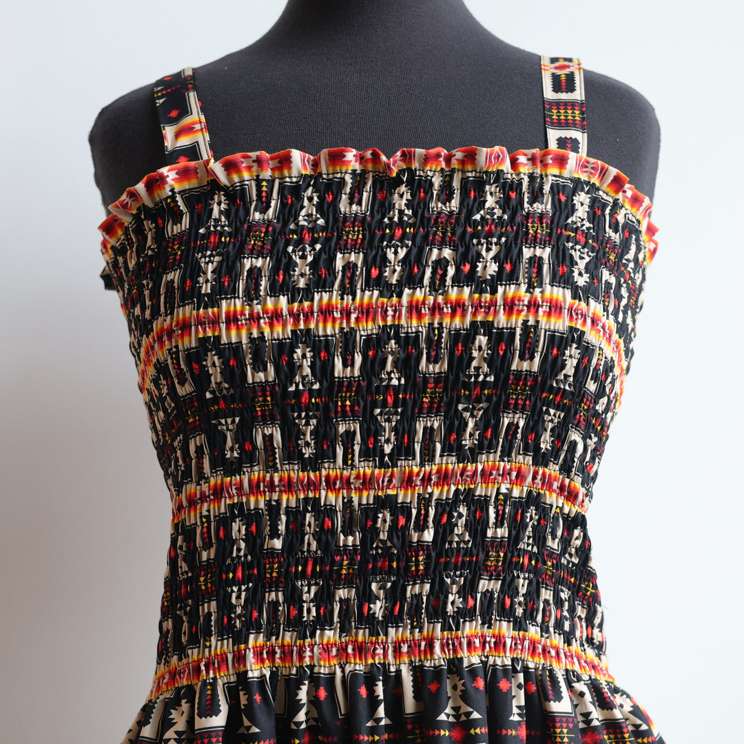 Phoenyx Designs Black Geometric Ribbon Sundress