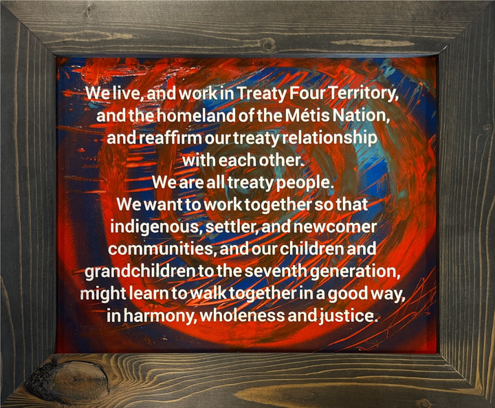 3R Innovative Imaging Framed Treaty 4 Land Acknowledgement