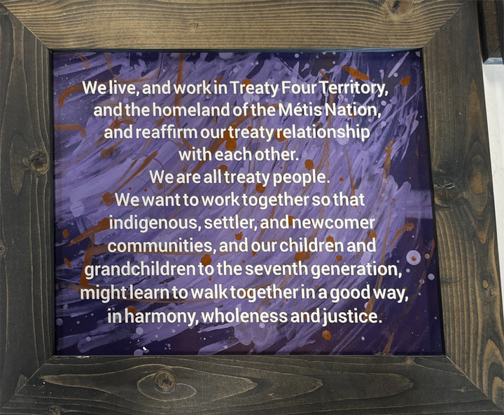 3R Innovative Imaging Framed Treaty 4 Land Acknowledgement