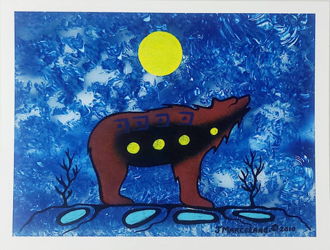 "Bear on Blue (2010)" Art Card by Johnny Marceland