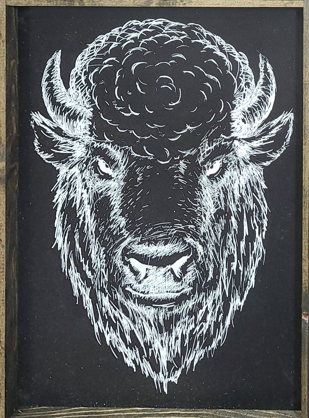 Bison Head Wood Sign by william rae designs – Wanuskewin Collective