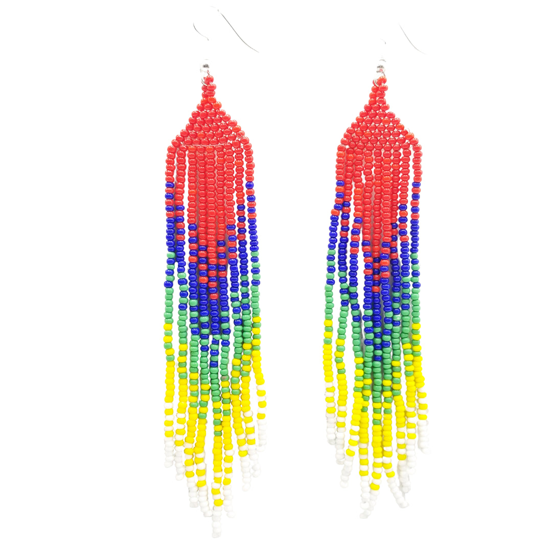 Tribal Roots Ombre Finge Earrings