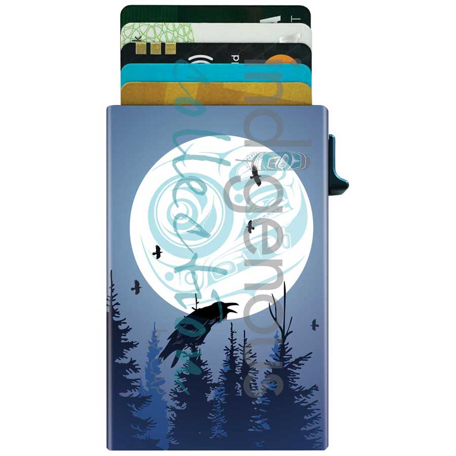 CAP Raven Moon Metal Card Holder