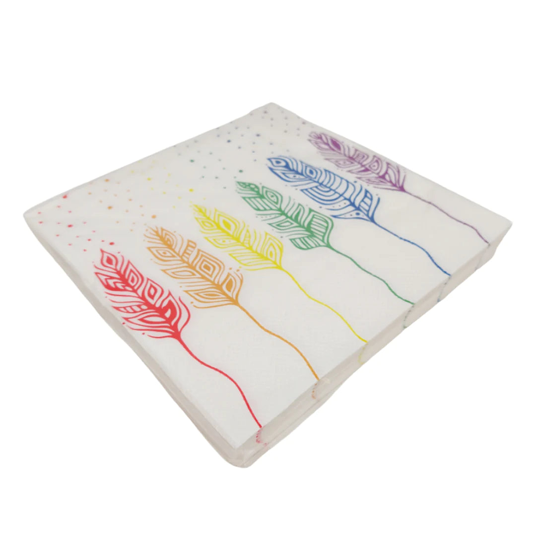 CAP Pride Feathers Paper Napkins