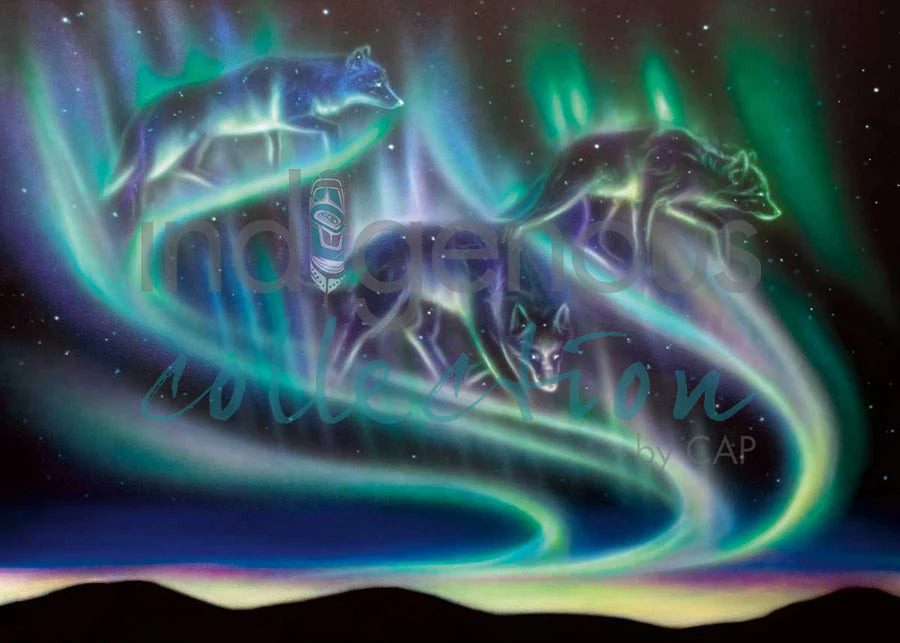 CAP Sky Dance- Wolves Art Plaque