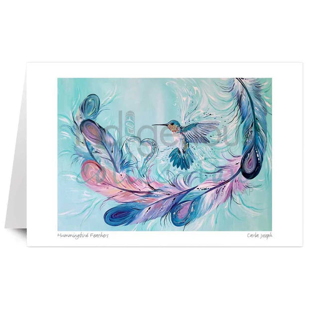 CAP Hummingbird Feathers Art Card