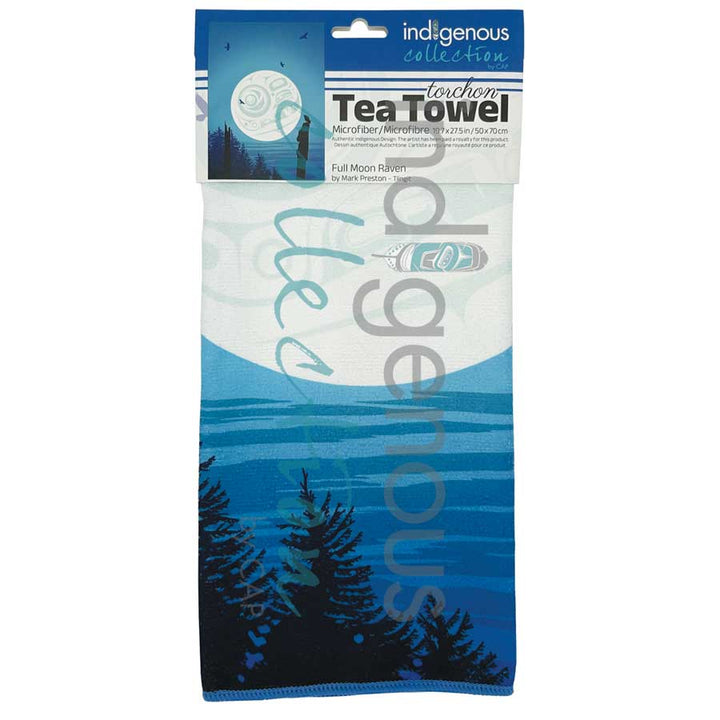 CAP Full Moon Raven Microfibre Tea Towel