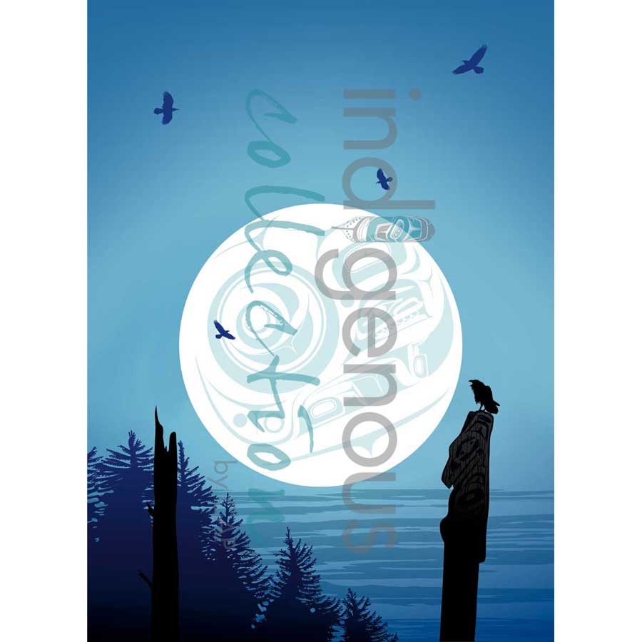 CAP Full Moon Raven Microfibre Tea Towel