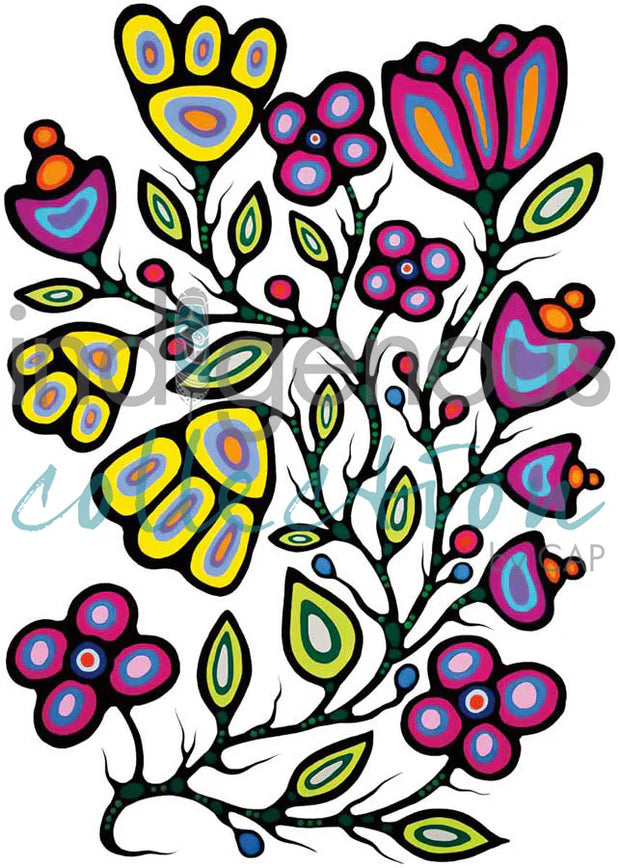 CAP Ojibway Floral V Art Plaque