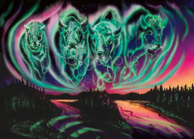 CAP Sky Dance - Wood Buffalo Skies Framed Art Print