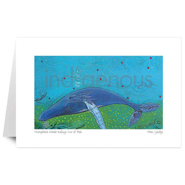 CAP Humpback Whale Rolling Out of Bed Art Card