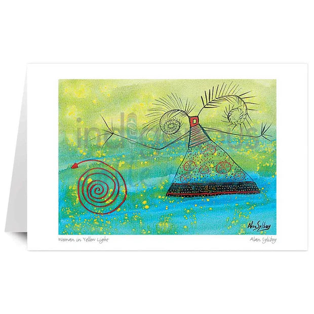 CAP Woman in Yellow Light Art Card